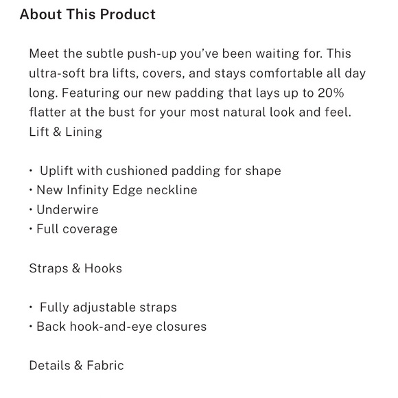 Body by Victoria- NWOT- Perfect Shape Bra- 34C- Smooth in Pink Stripes - Picture 6 of 17